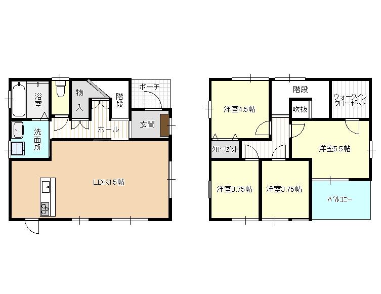 Floor plan. 21,800,000 yen, 4LDK, Land area 165.3 sq m , Building area 101.6 sq m