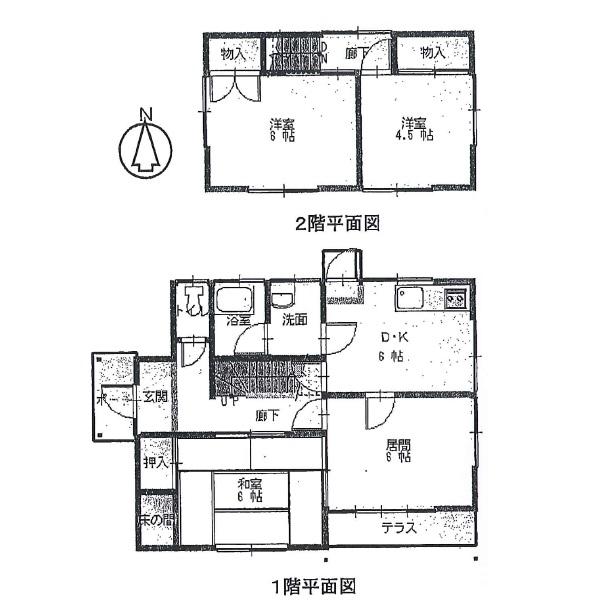 Floor plan. 10.8 million yen, 4DK, Land area 133.7 sq m , Building area 70.38 sq m