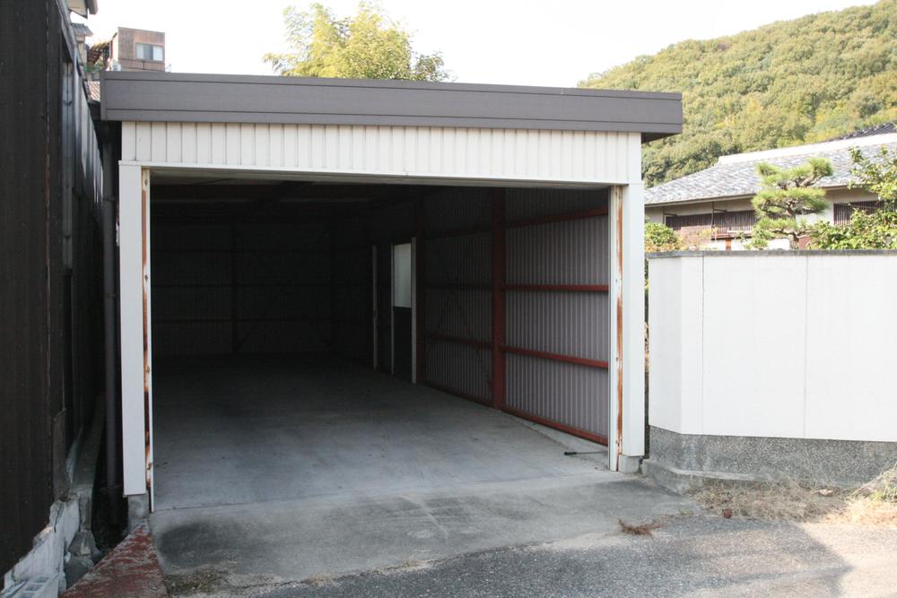 Parking lot. Parking with a roof shutter