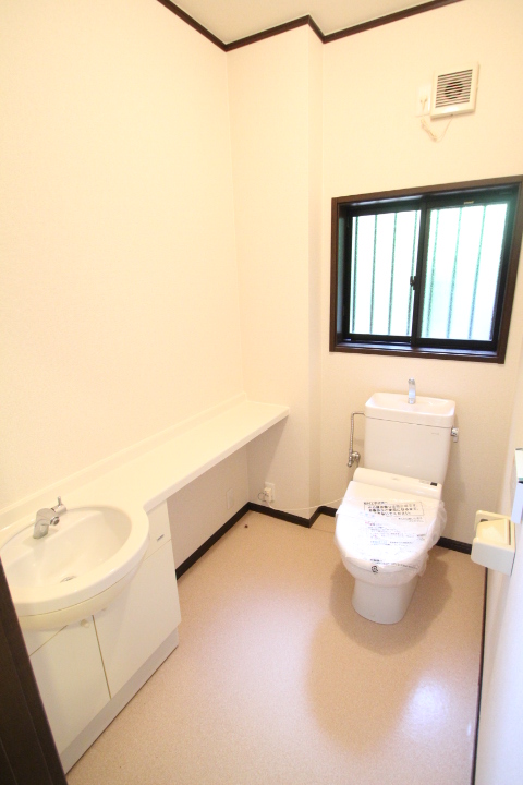Toilet. Toilets are located on the first floor and the second floor