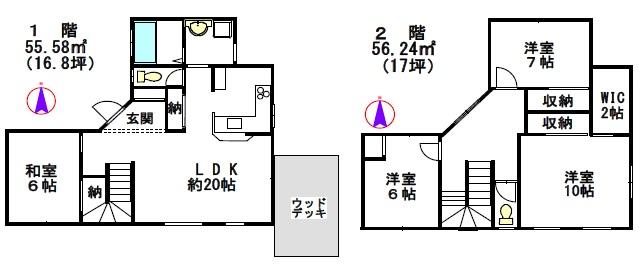 Floor plan. 28 million yen, 4LDK + S (storeroom), Land area 158.09 sq m , Building area 111.82 sq m