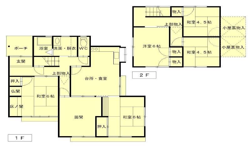 Floor plan. 16 million yen, 6LDK, Land area 214.26 sq m , Building area 113.48 sq m