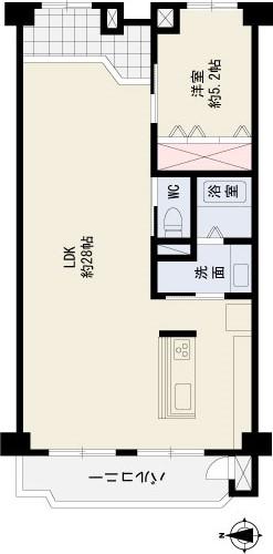 Floor plan. 3LDK, Price 9.8 million yen, Occupied area 77.98 sq m , Balcony area 7.73 sq m 1LDK plan