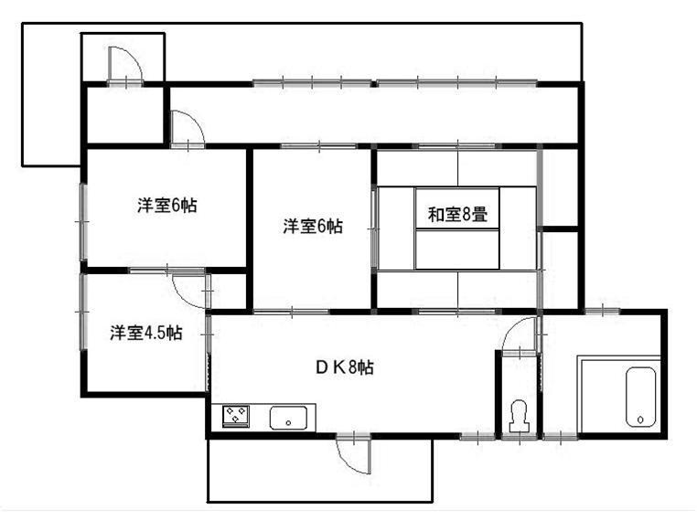 Floor plan. 9.8 million yen, 4DK, Land area 991 sq m , Building area 95.95 sq m