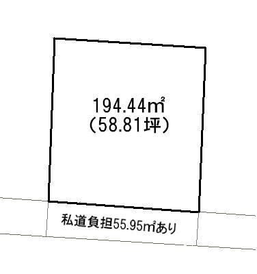 Compartment figure. Land price 16.4 million yen, Land area 194.44 sq m