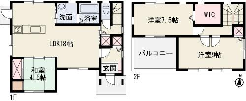 Floor plan. 23.5 million yen, 3LDK + S (storeroom), Land area 193.03 sq m , Building area 96.87 sq m