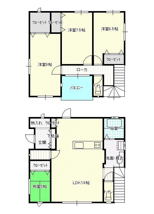 Floor plan. 25,200,000 yen, 3LDK, Land area 168.61 sq m , Building area 113.44 sq m