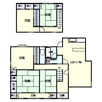 Floor plan. 15.8 million yen, 5LDK, Land area 302.08 sq m , Building area 141.02 sq m Floor
