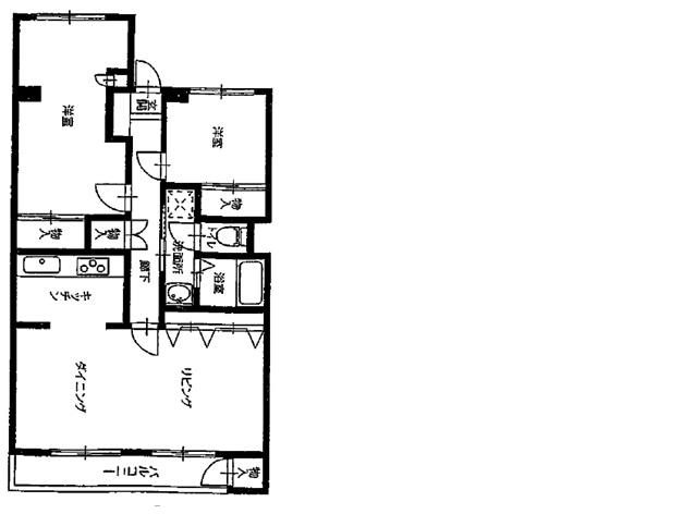 Floor plan. 2LDK, Price 7.5 million yen, Occupied area 77.25 sq m