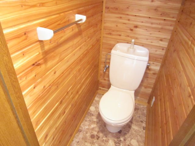 Toilet. Woodgrain WC. 