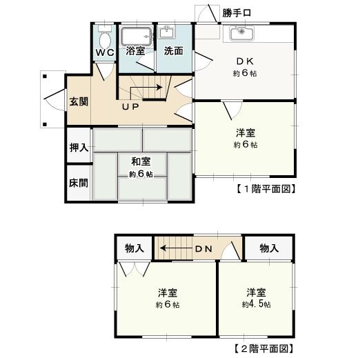 Floor plan. 10.8 million yen, 4DK, Land area 133.7 sq m , Building area 70.38 sq m
