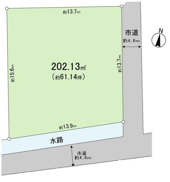 Compartment figure. Land price 11.1 million yen, Land area 202.13 sq m