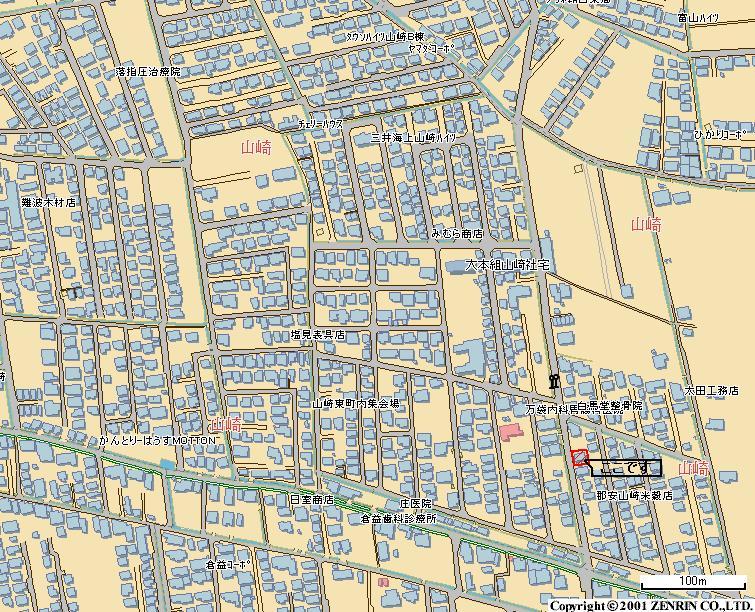Local guide map. Since the residential area is the mark is less. . .