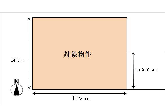 Compartment figure. Land price 12 million yen, It Seddo in land area 160.6 sq m public road width about 6m. 