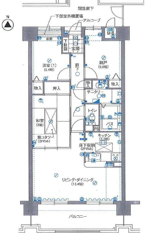 Floor plan. 2LDK + S (storeroom), Price 12 million yen, Occupied area 72.02 sq m , Balcony area 12.29 sq m