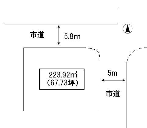 Compartment figure. Land price 6.9 million yen, Land area 223.92 sq m