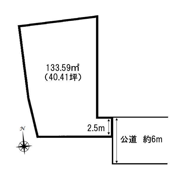 Compartment figure. Land price 6.32 million yen, Land area 133.59 sq m