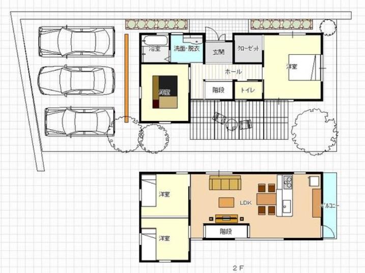 Floor plan. 27.6 million yen, 3LDK, Land area 179.41 sq m , Building area 88.83 sq m