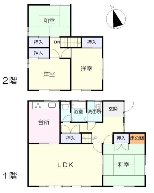 Floor plan. 26 million yen, 4LDK, Land area 2,007.96 sq m , Building area 129.98 sq m