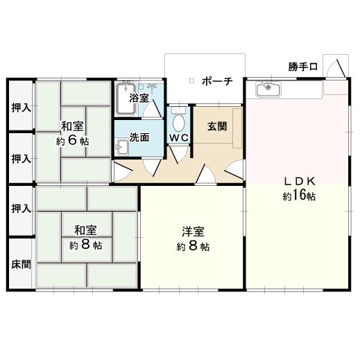 Floor plan. 15.8 million yen, 3LDK, Land area 330.61 sq m , Building area 97 sq m