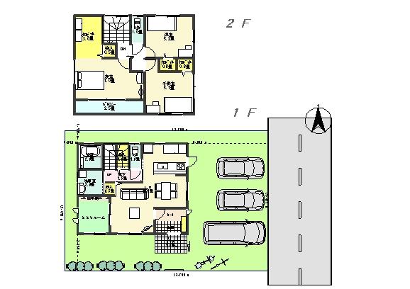 Other building plan example. Building plan example (No. 19 locations) Building price 18,375,000 yen, Building area 114.00 sq m