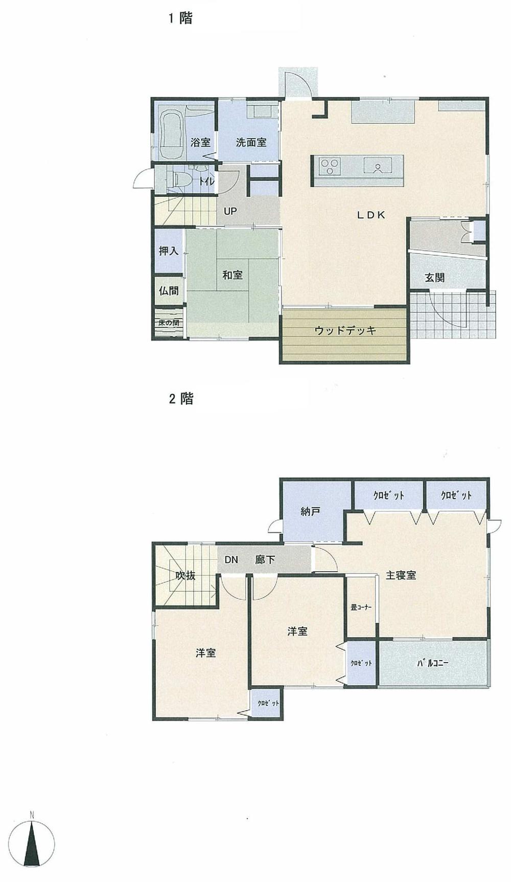Floor plan. 26 million yen, 4LDK, Land area 203.13 sq m , Building area 107.64 sq m