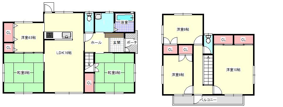 Floor plan. 13.5 million yen, 6LDK, Land area 234.07 sq m , Building area 139.12 sq m