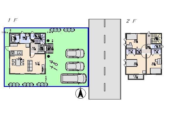 Other building plan example. Building plan example (No. 16 locations) Building price 15 million yen, Building area 101.08 sq m