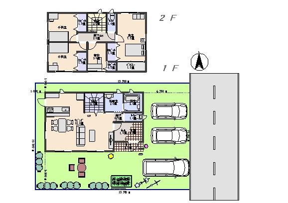 Other building plan example. Building plan example (No. 18 locations) Building price 18,375,000 yen, Building area 114.00 sq m
