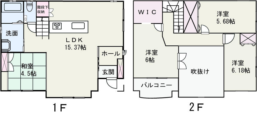 Floor plan. 29,800,000 yen, 4LDK + S (storeroom), Land area 212.12 sq m , Building area 117 sq m