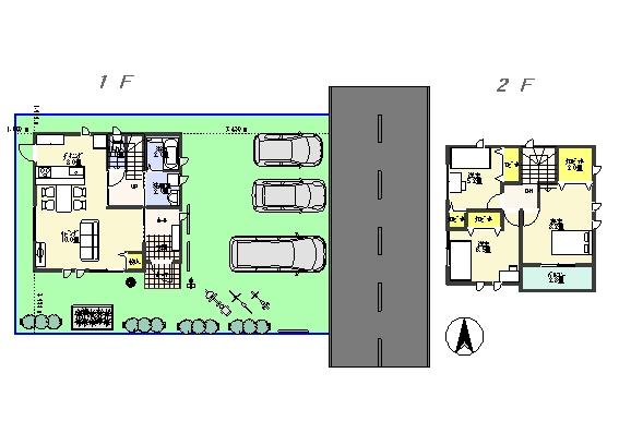 Other building plan example. Building plan example (No. 21 locations) Building price 14.8 million yen, Building area 95.22 sq m