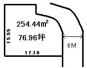 Compartment figure. Land price 9.62 million yen, Land area 254.44 sq m