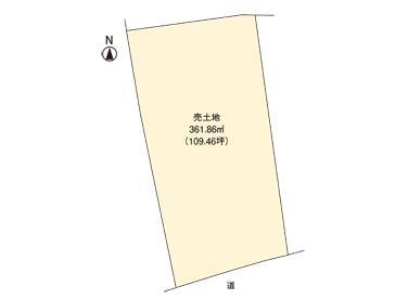 Compartment figure. Land price 13,900,000 yen, Land area 361.86 sq m