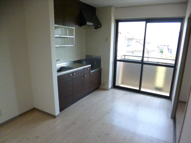 Living and room. Spacious kitchen space. 