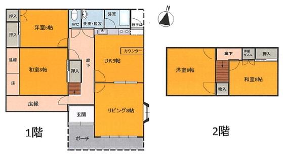 Floor plan. 14 million yen, 4LDK, Land area 213.4 sq m , Building area 125.86 sq m