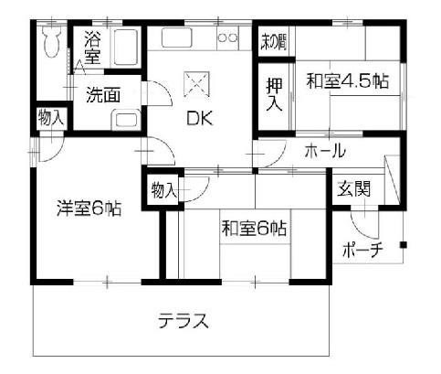Floor plan. 15.9 million yen, 3DK, Land area 256.51 sq m , Building area 54.67 sq m
