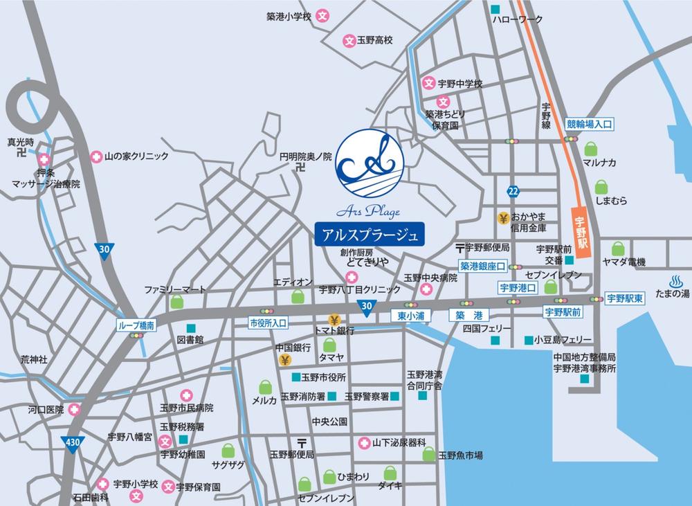 Other. Access enhancement, hospital, Shopping facilities are dotted. Show an upsurge Setouchi International Art Festival. A 7-minute walk to the convenient ferry for exploring the island!