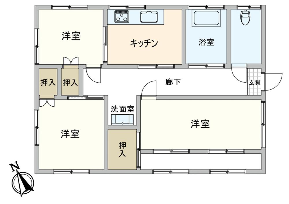 Floor plan. 11 million yen, 3DK + S (storeroom), Land area 262.56 sq m , Building area 52.17 sq m