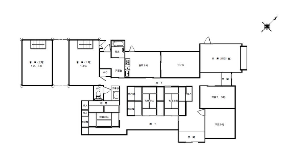 Floor plan. 37 million yen, 7DK, Land area 474.31 sq m , Building area 202.6 sq m