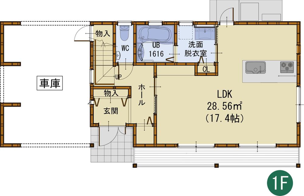 Floor plan. 28.5 million yen, 1LDK, Land area 301.72 sq m , Building area 118.72 sq m 1 floor
