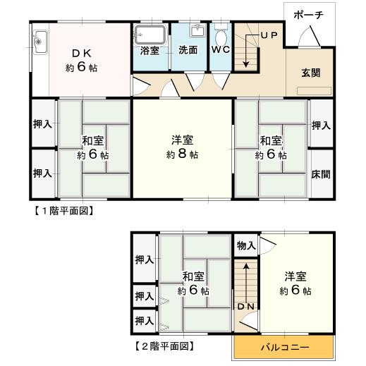 Floor plan. 11.8 million yen, 5DK, Land area 241 sq m , Building area 96.77 sq m
