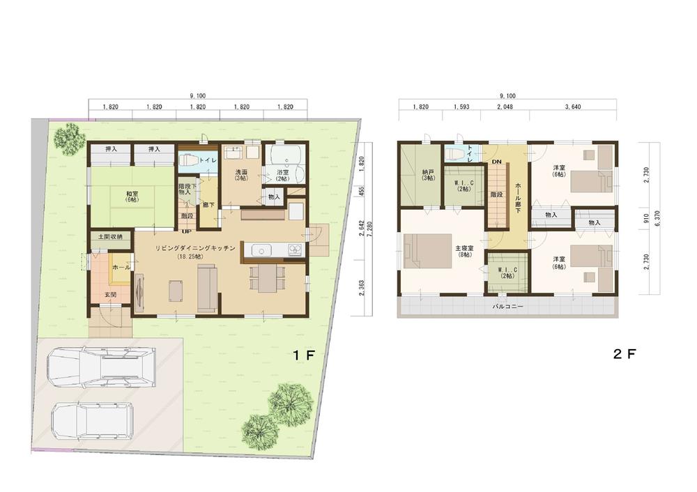 Building plan example (Perth ・ appearance). Building plan example (No. 1 point)