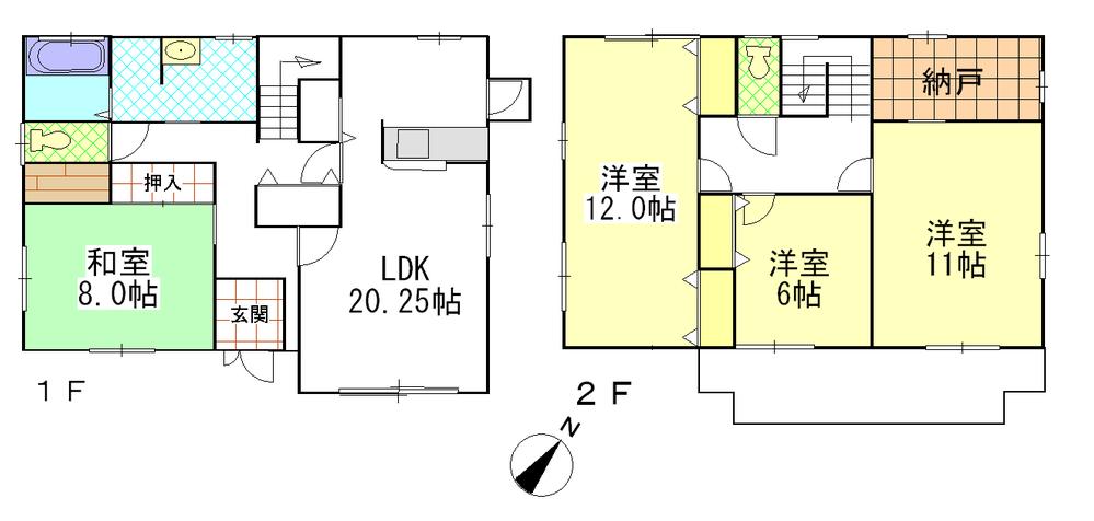 Floor plan. 16.8 million yen, 4LDK + S (storeroom), Land area 181.9 sq m , Building area 152.01 sq m