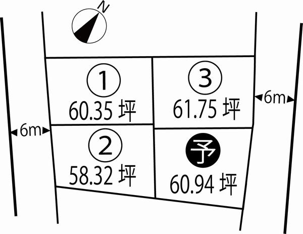 Compartment figure. Land price 10,232,000 yen, Land area 199 sq m