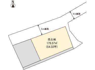 Compartment figure. Land price 9,723,000 yen, Land area 178.57 sq m