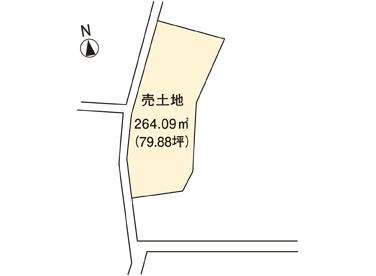 Compartment figure. Land price 9.8 million yen, Land area 264.09 sq m