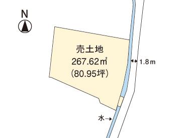 Compartment figure. Land price 4.9 million yen, Land area 267.62 sq m