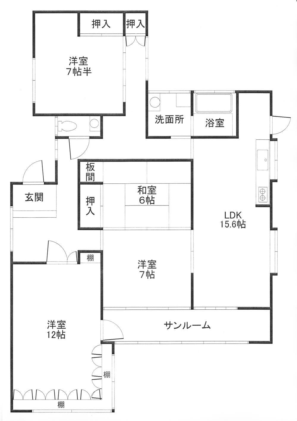Floor plan. 16,900,000 yen, 4LDK, Land area 386.11 sq m , Building area 145.56 sq m