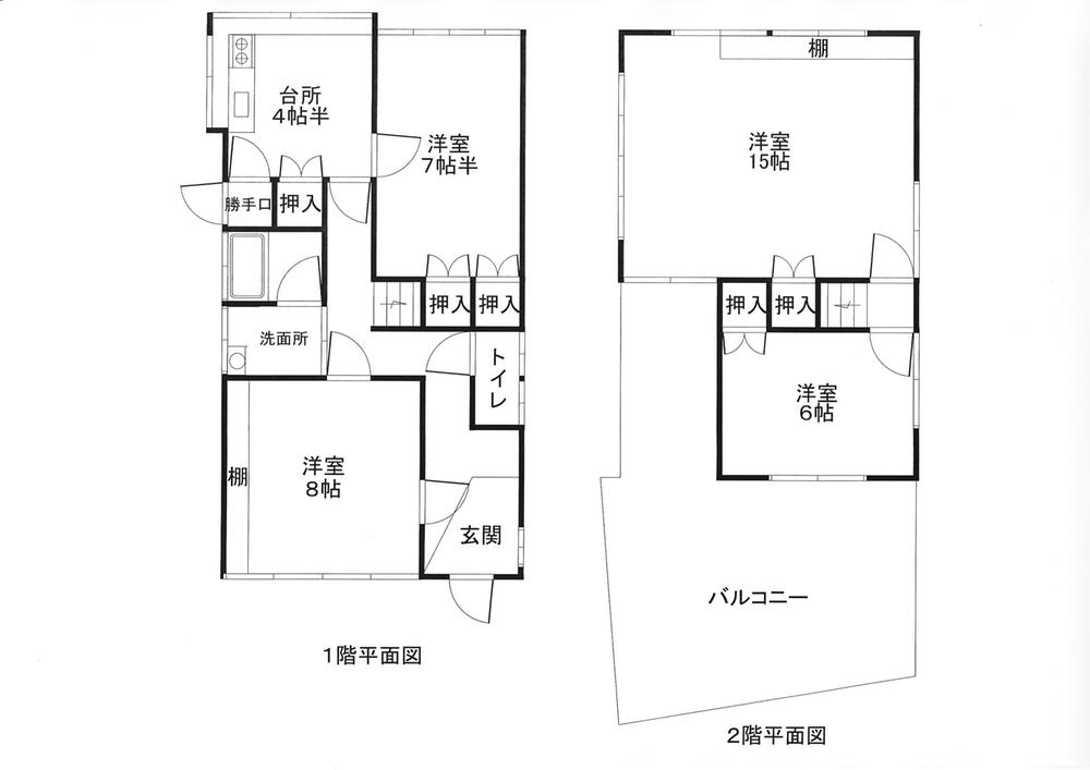 Floor plan. 6,280,000 yen, 4DK, Land area 122.37 sq m , Building area 102.47 sq m floor plan