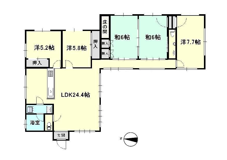 Floor plan. 29,800,000 yen, 5LDK, Land area 609 sq m , Building area 130.36 sq m